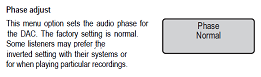 Cyrus DAC XP Signature - Phase adjust: Normal or Inverted